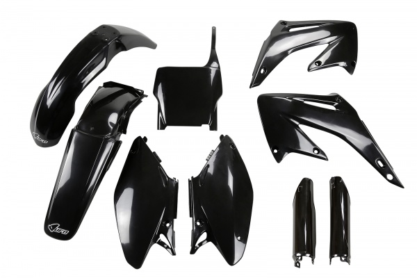 Full Plastic Kit black for Honda CR 125 R 2T (2004) - CR 250 R 2T (2004)